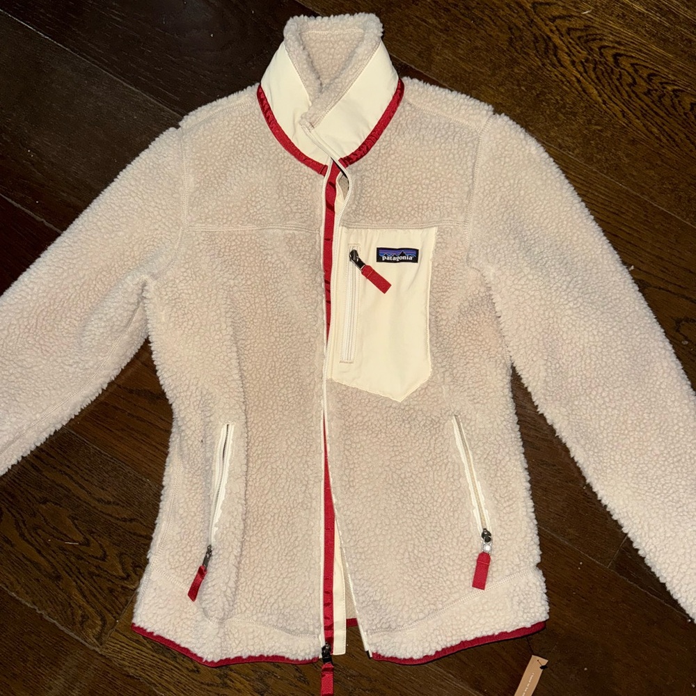 Patagonia Women’s Classic Retro-X Fleece Jacket Natural/Red
